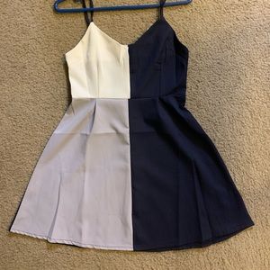 Half Navy and White dress